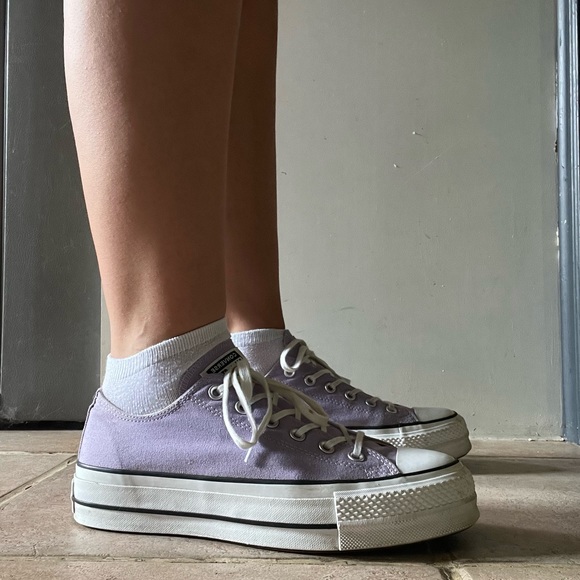 rare lilac converse platforms in size US 10 women’s - Picture 10 of 15